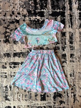 Mermaid Skirt and Crop top Size 5/6